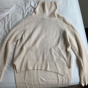 Wilfred Free Hi-low Merino Wool Cream Sweater